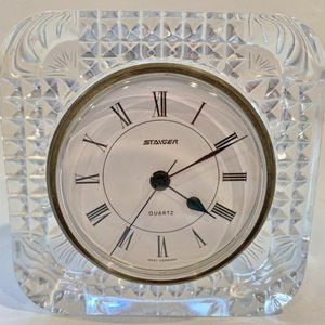 Vintage Staiger Germany Genuine French Crystal Mantel Clock